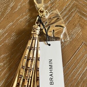 Brahmin Palm Leaf Tassel Keychain